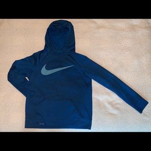 Blue Nike swoosh sweatshirt